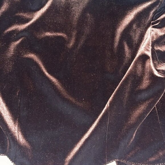 Size 12 Brown Velvet Adrianna Papell Blazer Jacket - Picture 15 of 15